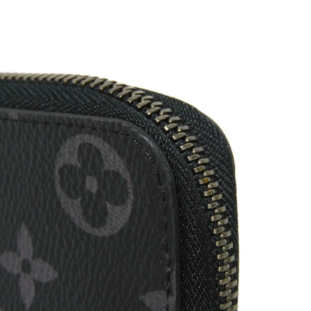 Zippy (Good) Billfold LOUIS Vertical Pre-Owned Eclipse VUITTON Round Long Logo Noir M62295 Zipper Monogram Men's Wallet LV