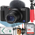 Accessory Camera + with Card Bundle 128GB SanDisk Vlogging Sony ZeeTech ZV-1F Memory (Black)