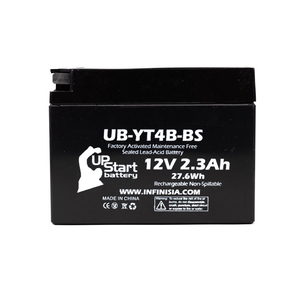 Free, 12V, 3-Pack Motorcycle Yamaha Activated, Battery Maintenance Factory Replacement UpStart SR400 UB-YT4B-BS - 2.3Ah, Battery 400CC for 2004