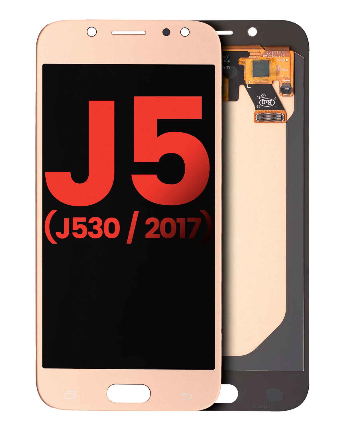 / Frame / Assembly Compatible (Gold) For Plus) Galaxy (J530 Samsung / Duo J5 Pro OLED Replacement (Aftermarket 2017) Without