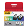 Value XL Pack, High-Yield PG-275 4981C008 Canon XL/CL-276 Black/Tri-Color, Cartridge Ink