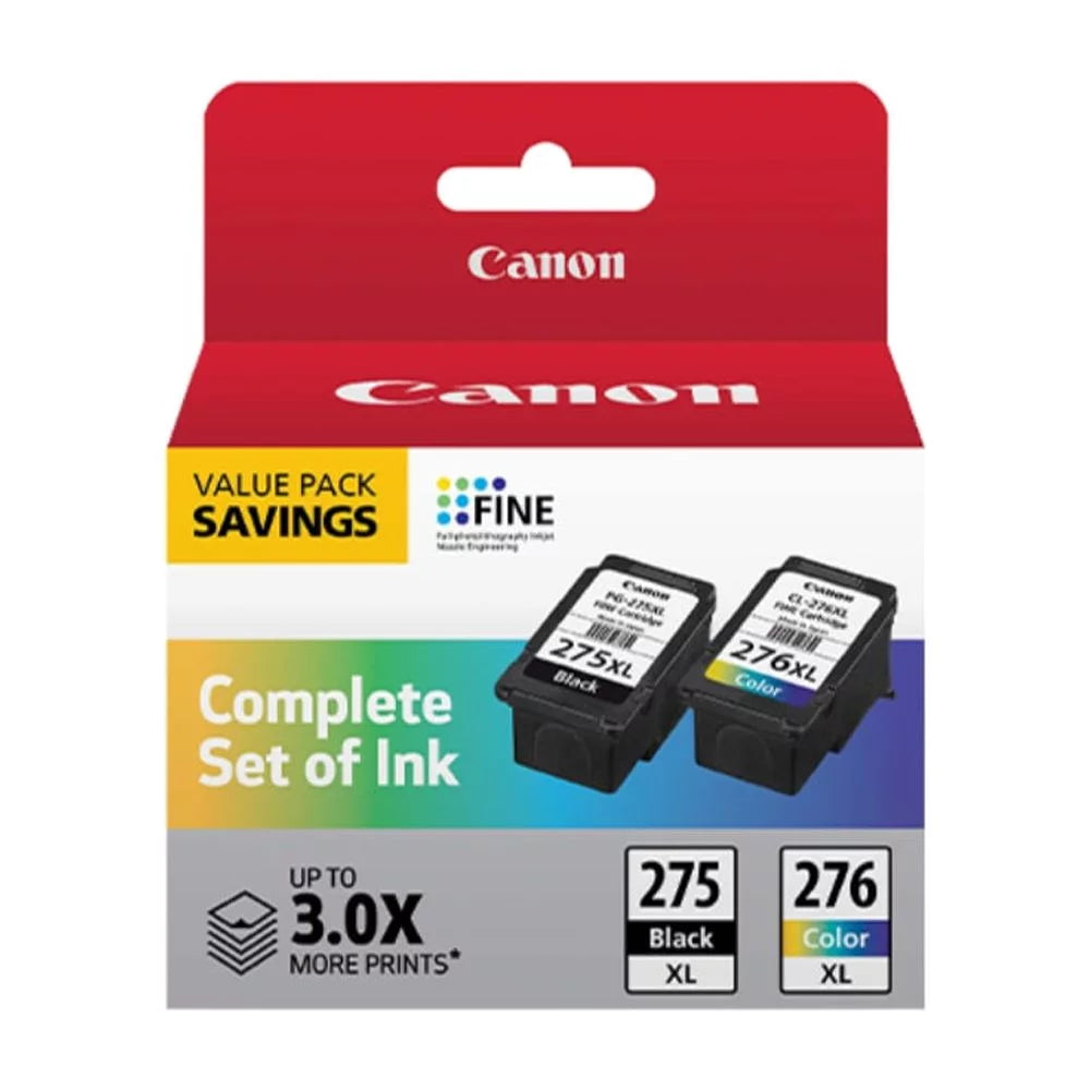 Value XL Pack, High-Yield PG-275 4981C008 Canon XL/CL-276 Black/Tri-Color, Cartridge Ink