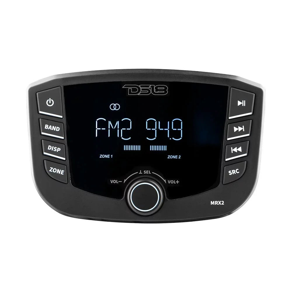 Lights, Zones, Marine Round HYDRO with Bluetooth 2 DS18 MRX2 and Headunit RGB