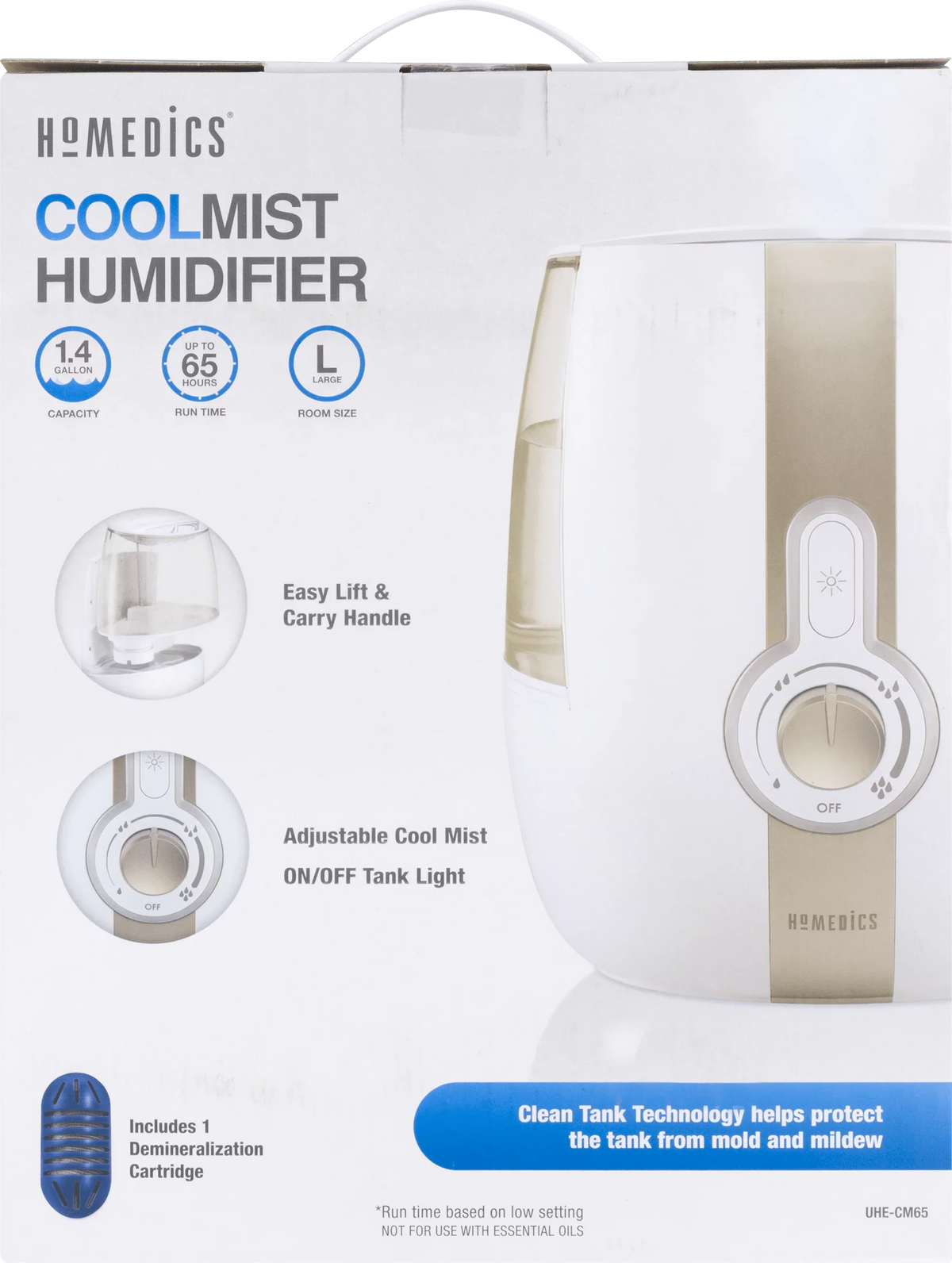 Cool HoMedics Mist UHE-CM65 Humidifier, Ultrasonic