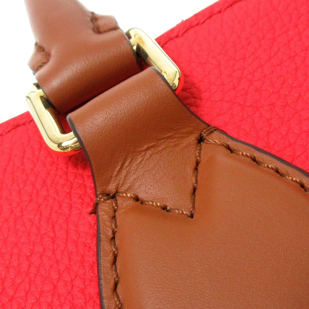 Fold PM (Good) Satchel Authenticated Canvas Louis Pre-Owned Brown Tote Vuitton Unisex Monogram