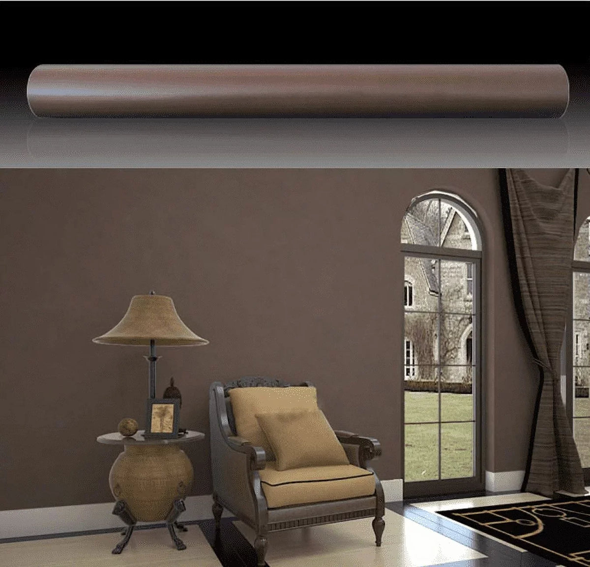 MOYISHI Furniture by Brown Shelf Wardrobe Liner Feet Sticker 17.7 9.8 Solid Paper Inch Self-Adhesive