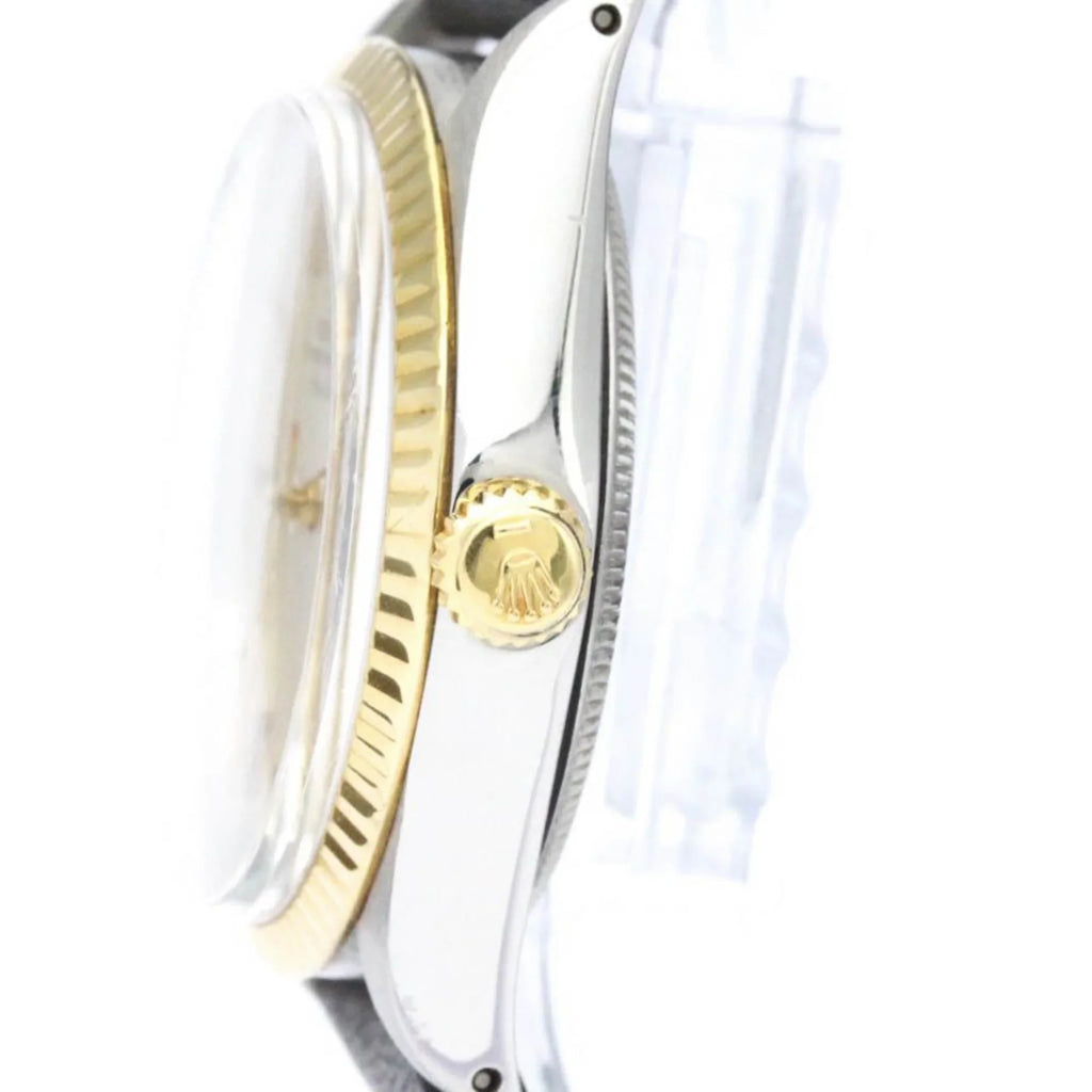 Yellow Used Steel Oyster Vintage Authenticated BF560275 18K Gold ROLEX Watch Mens Perpetual Airking