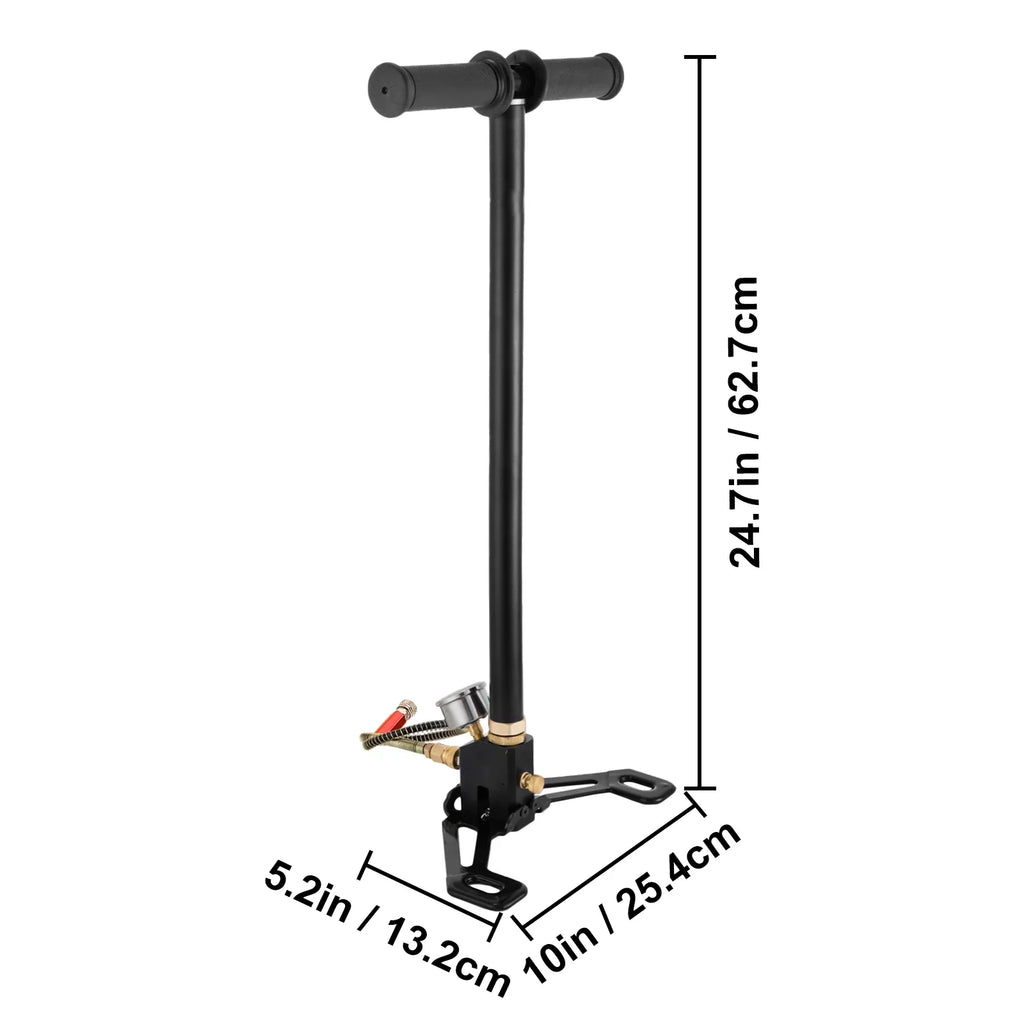 Pump Rifle PCP Hand Gun Stage New Stirrup Filling Pump 4500PSI 3 Air Black Charging BENTISM