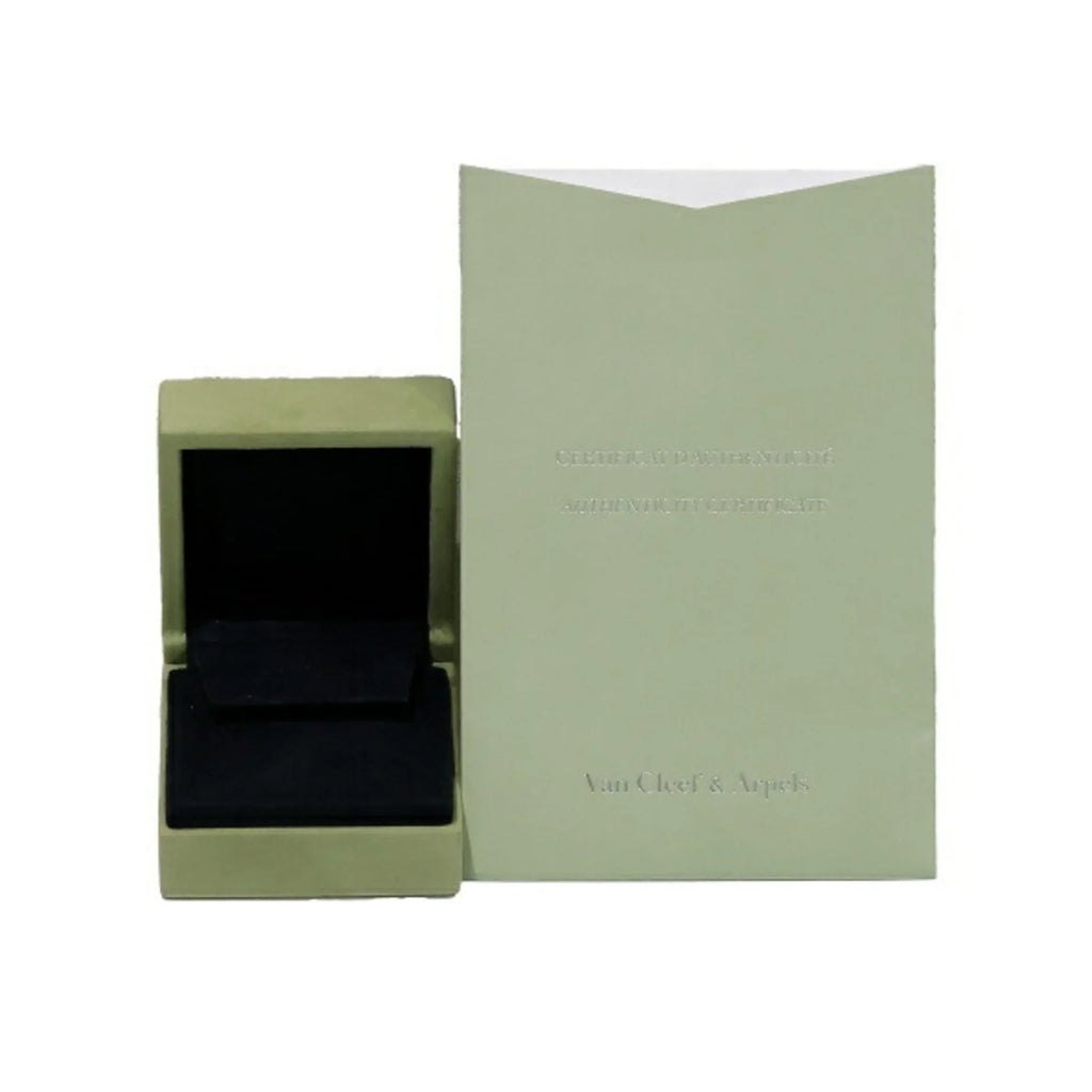 (Good) Pre-Owned Arpels K18YG Van Cleef Arpels Gold Cleef Van Onyx & Earrings Vintage Alhambra Yellow