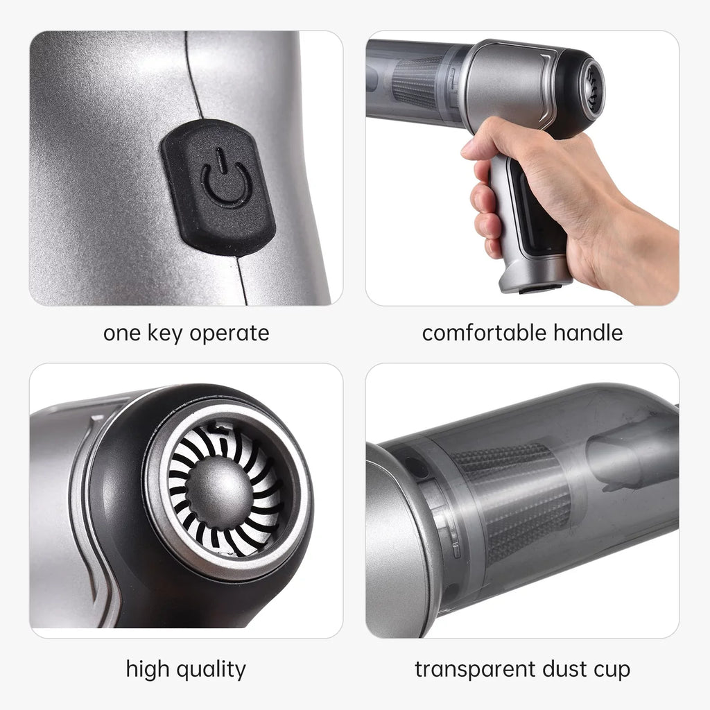 19000Pa for Handheld Cordless Office Car Cleaning With & Dust Home Handheld Air Suction Strong USB Duster Portable Hair Hand Tomfoto Pump Cleaner Pet Gravel