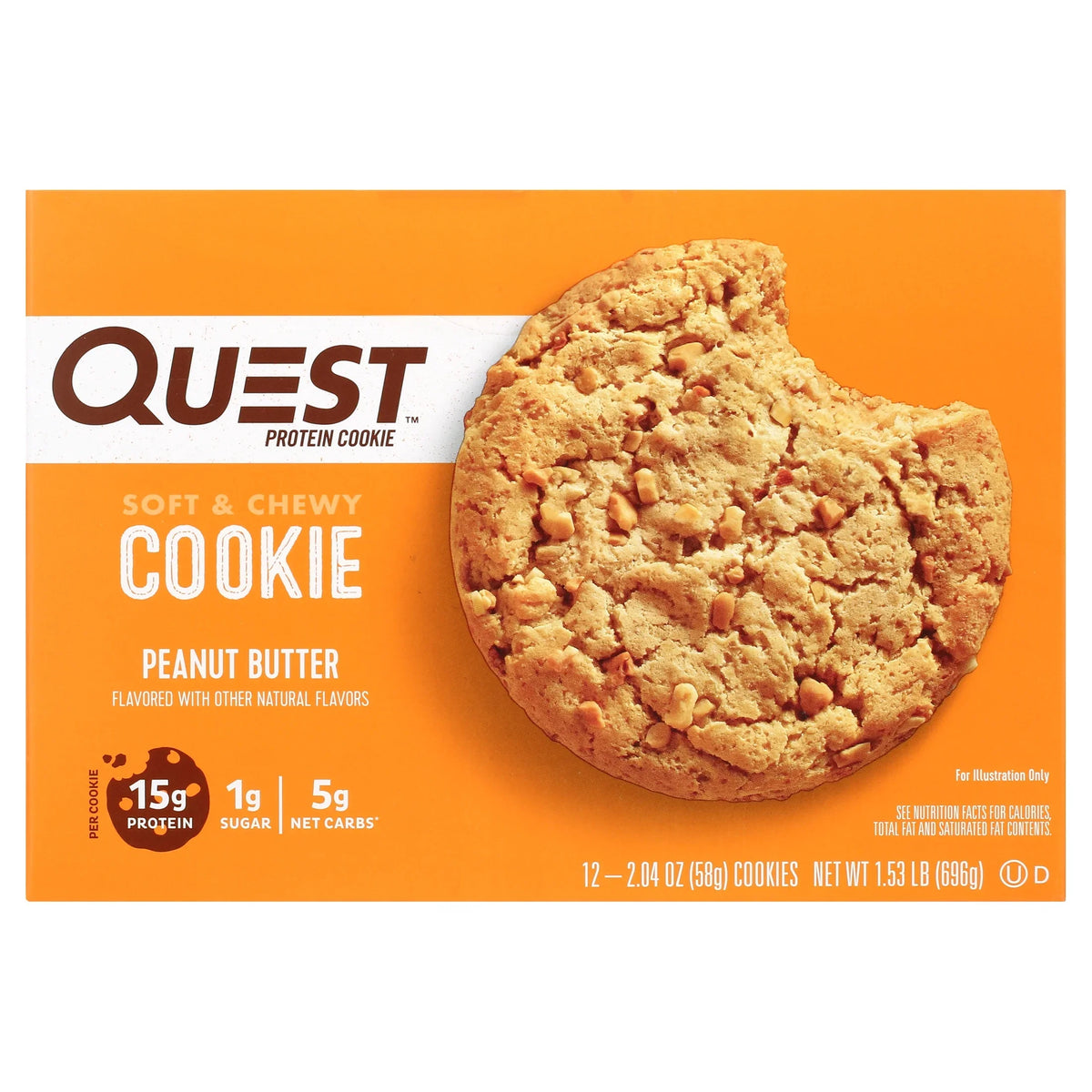 Cookie, Quest Protein, Peanut Protein Ct Butter, 15g 12