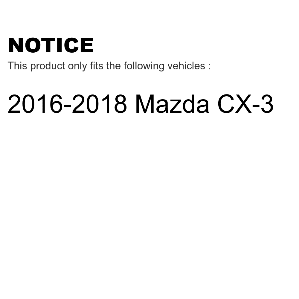 For 2016-2018 Kit Front CX-3 Mazda Rear Semi-Metallic KSM-100217 Brake Pads