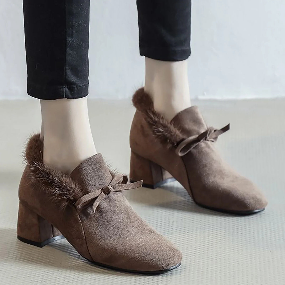 PMUYBHF Winter Warm Boots Platform Walking Shoes Women Snow Thick Durable Shoes 2023 Shoes Ankle for Dress Flat Plush Ladies