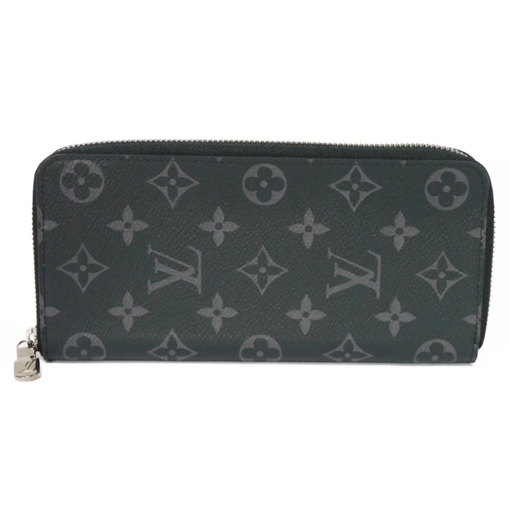 Zippy (Good) Billfold LOUIS Vertical Pre-Owned Eclipse VUITTON Round Long Logo Noir M62295 Zipper Monogram Men's Wallet LV