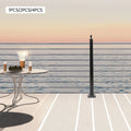 Post Line Railing Concrete Adjustable Level Finish drilled Steel Level Level Black Deck Cable Post 36"x2"x2" Mount Stainless Wood Top Top Post
