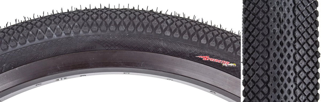 Bead Tire Tire: 20" x 1.75" Black Speedster Co. BMX Folding Vee