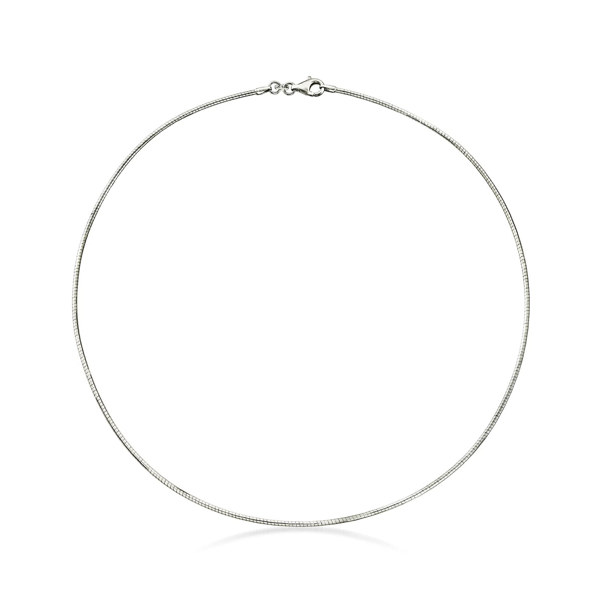 Ross-Simons Adult 1.5mm Sterling Omega Italian Women's, Silver Necklace,