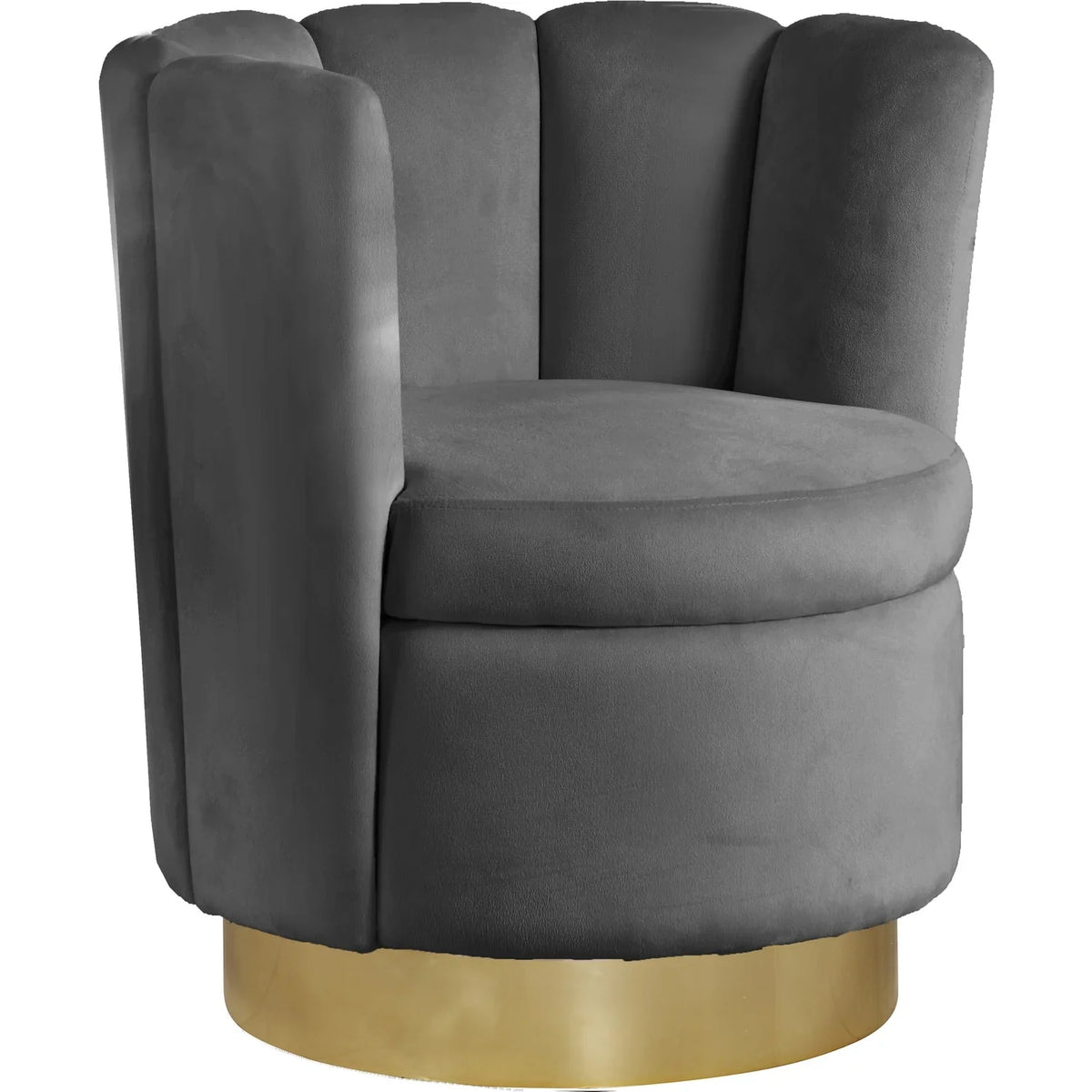 Serenity Velvet Base, Upholstered Seaside 30-inch Durable W 31-inch Steel x 27-inch Swivel with Gold Accent D Chair Homestock H x