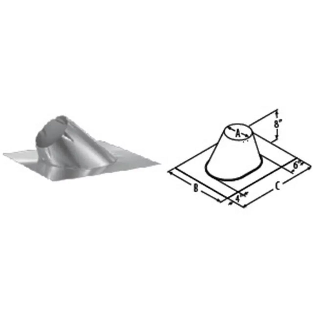 12 12DT-F6 Duravent Collar M G Inch Pitch Storm Flashing & Included Duratech Galvanize Not 0/12-6/12