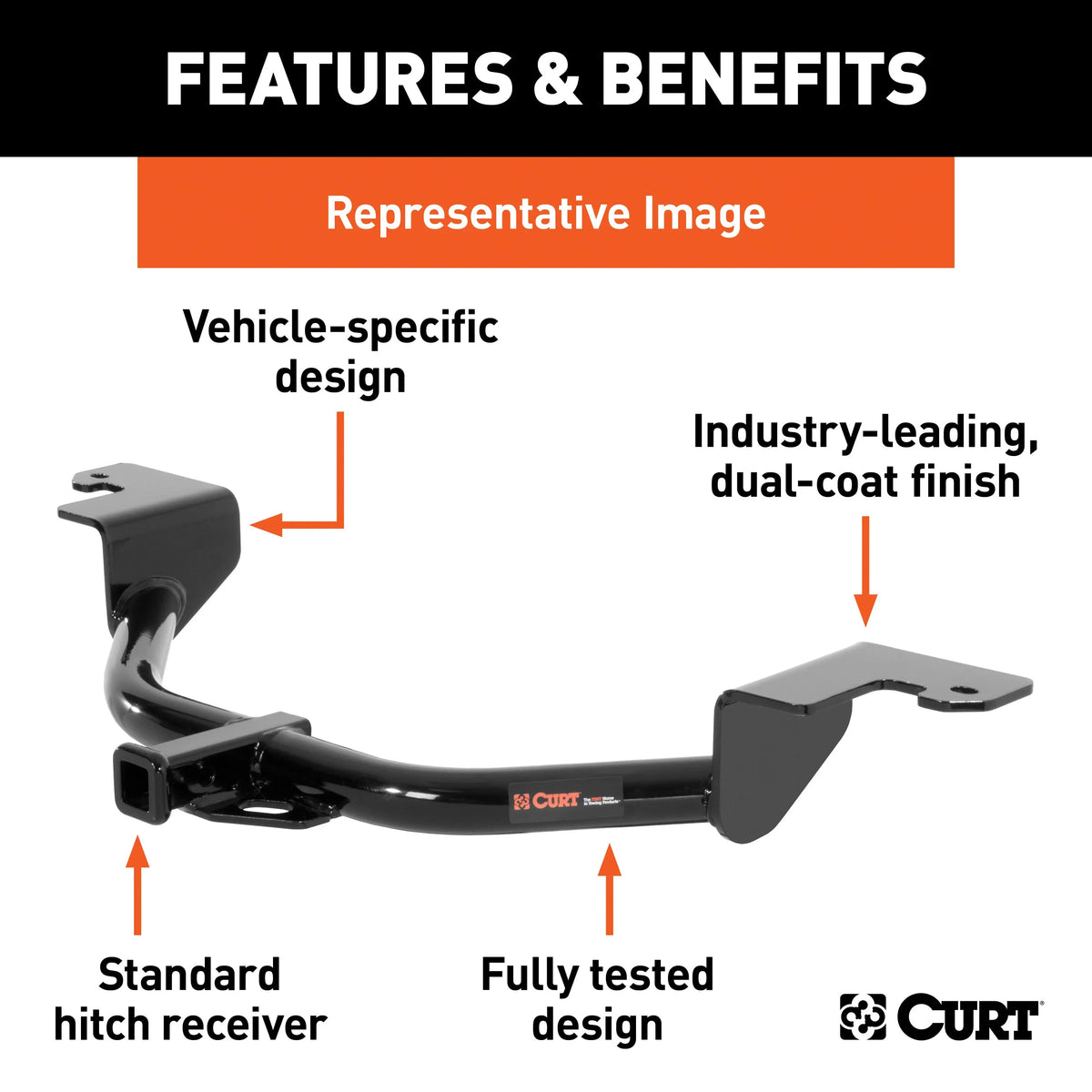 Trailer CURT 1-1/4-Inch 2 Compatible 12270 Class with Select Receiver, Legacy, Subaru Hitch, Outback