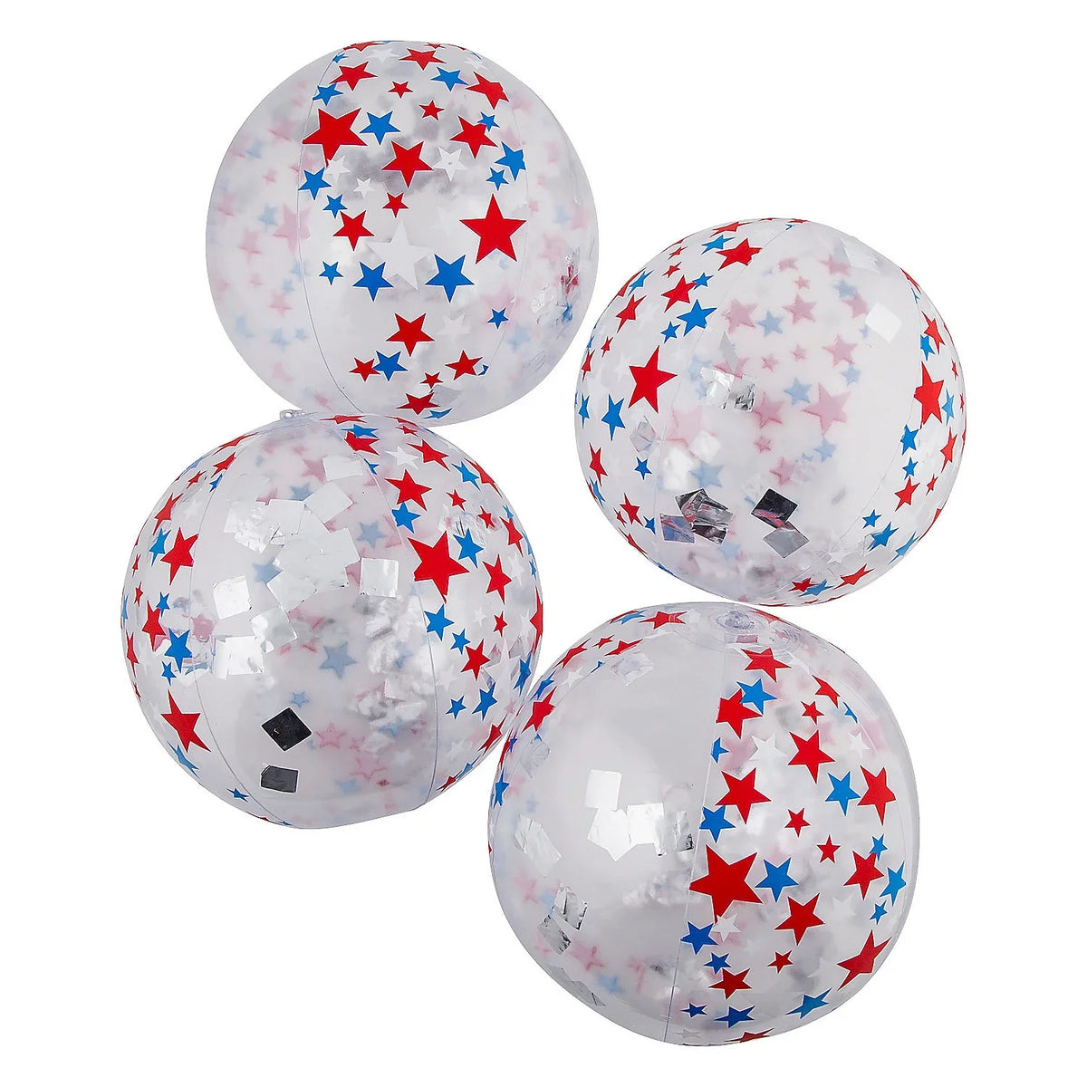 12 Balls 11" - - Party Glitter Inflatable Favors Pieces Patriotic Medium Toys Beach -