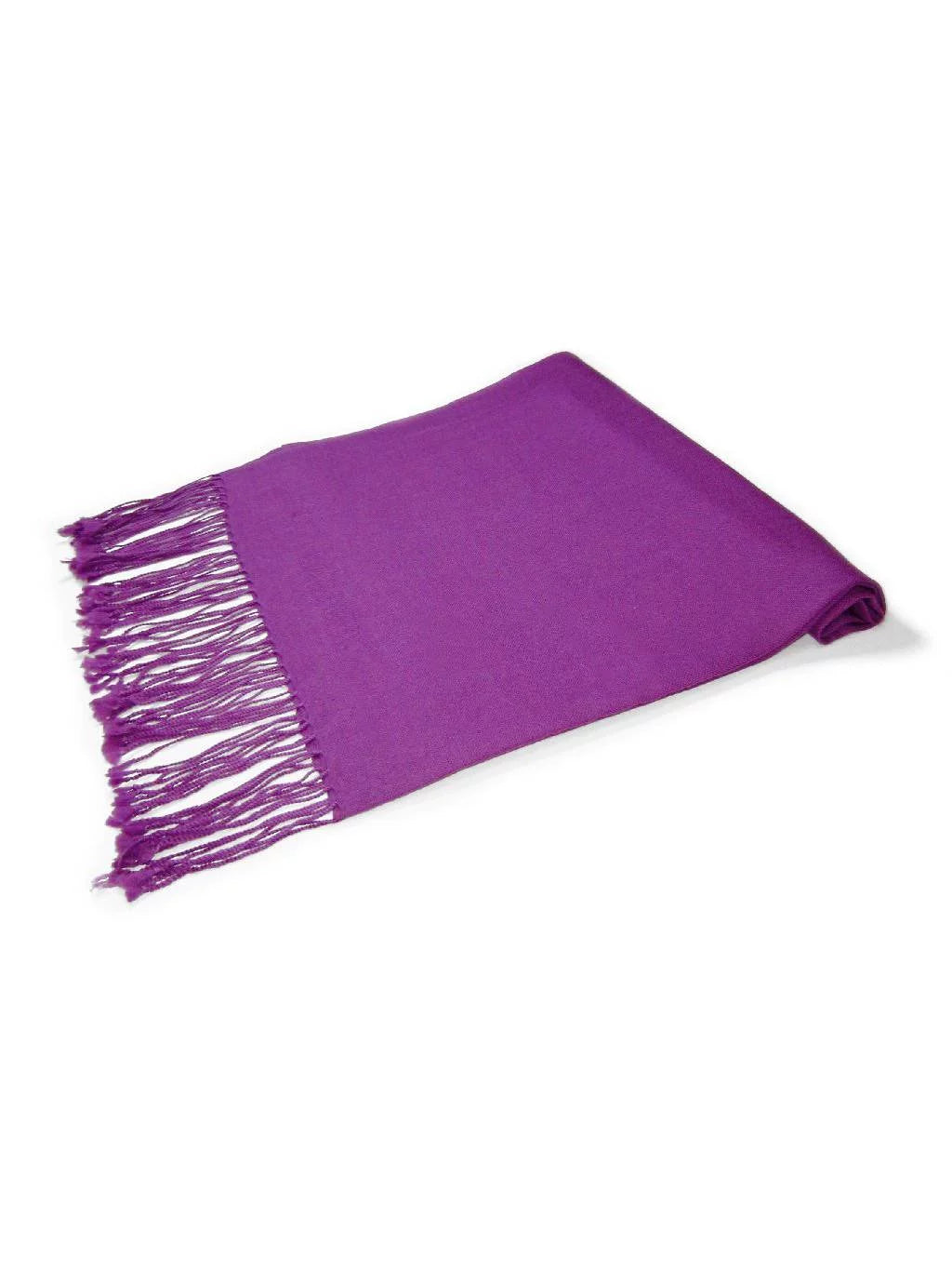 100% INDIGO Pashmina Wool Womens Shawl Scarf Solid Biagio PURPLE Wrap Color