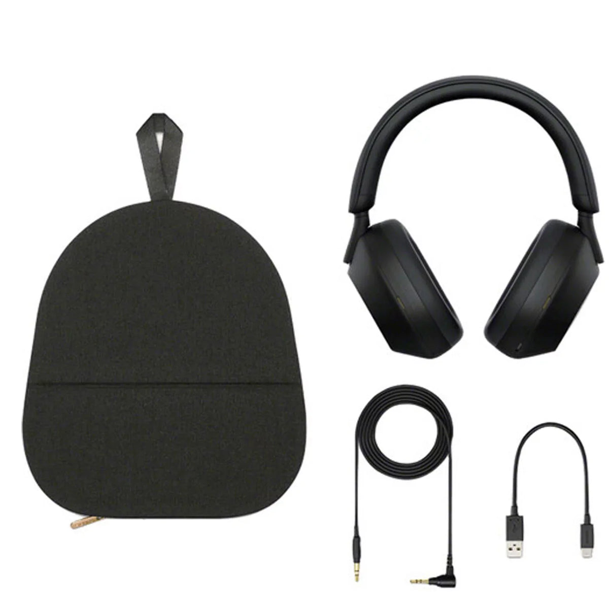 Charging Playback Time, Control Sony Calling, Cube Alexa Kit WH-1000XM5 30 Over-Ear and Voice - with Hours Headphones Hands-Free Noise-Canceling Charger Wireless (Black), Portable