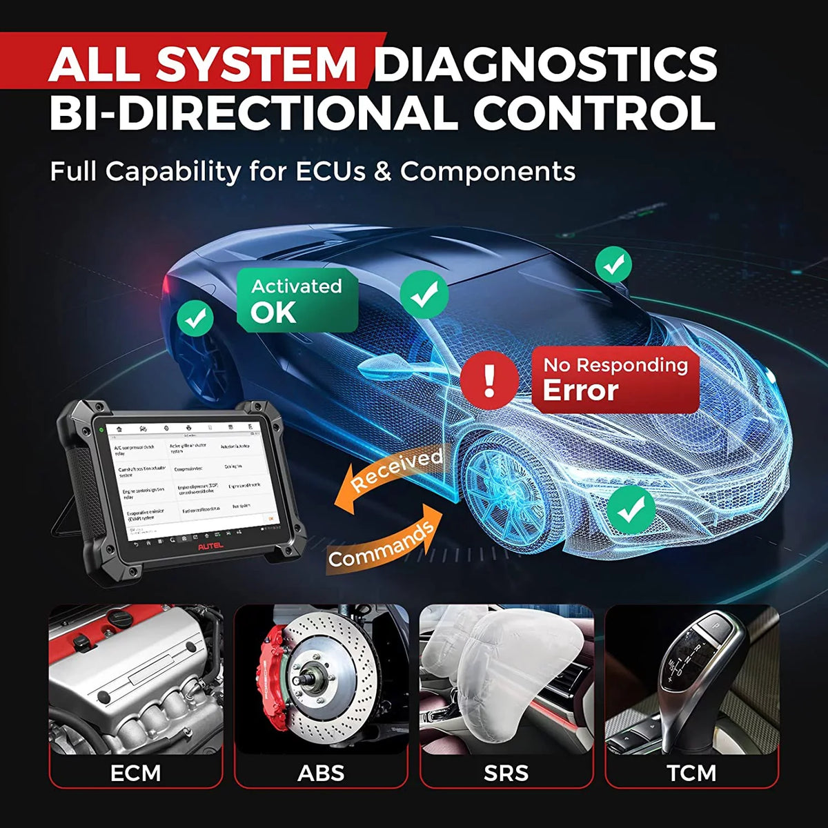 II 2.0 Autel ECU Programming Diagnostic Pro 38+ Pass-Thru, Coding Car Bi-directional, MK908 Scan Services,J2534 Tool J2534 MaxiCOM AutoScan