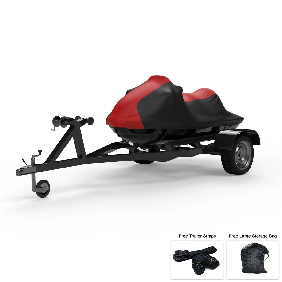 And Color 2011-2014 / Straps - Sun, For Ski Runner All Black Protects Jet - VX Bag More! Cover Wave Trailerable And Sport Rain, Weatherproof RED from Weather - YAMAHA - Storage Includes Trailer
