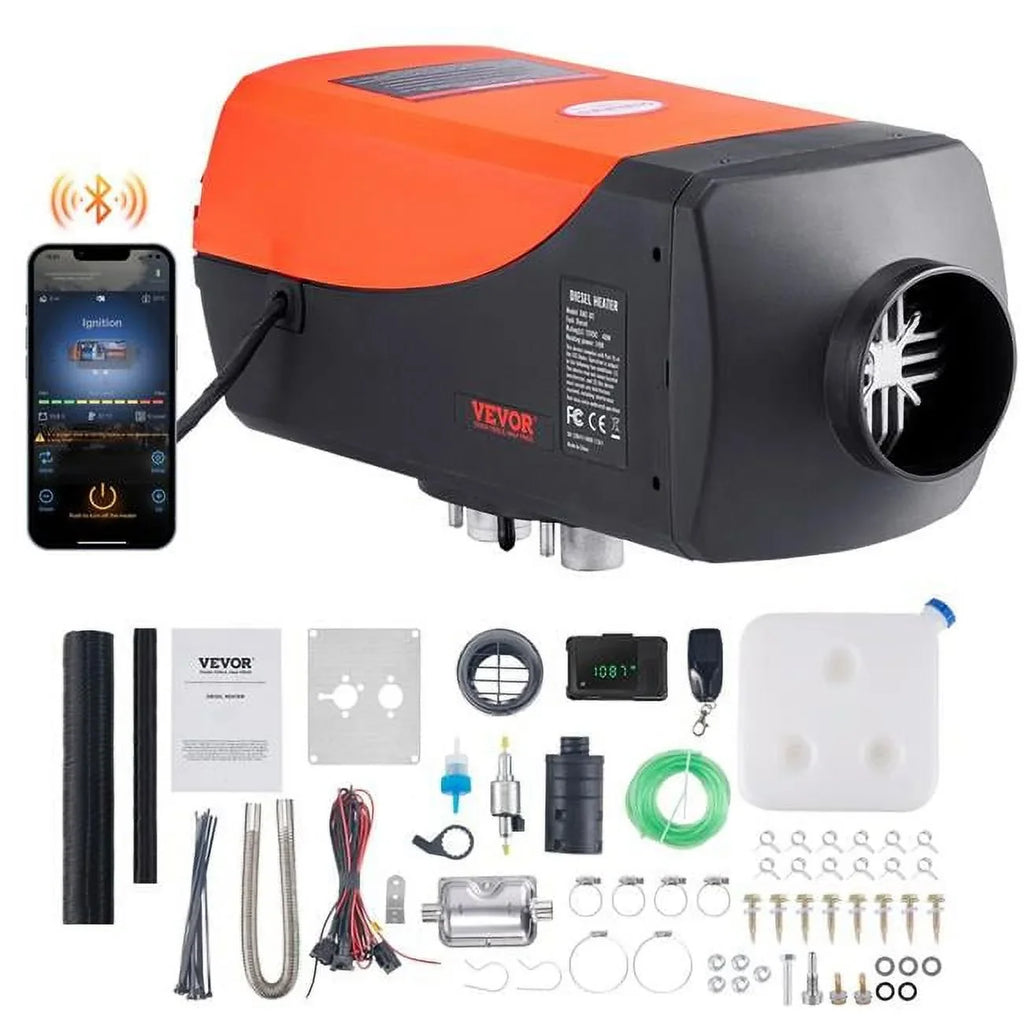 Heater RV Boat Air 12V Trailer Camper Control Indoors Remote and Heater, for Diesel Control Adjustment, Altitude VEVOR App And Diesel Parking Heater LCD, with Bluetooth Automatic Van Diesel 5KW