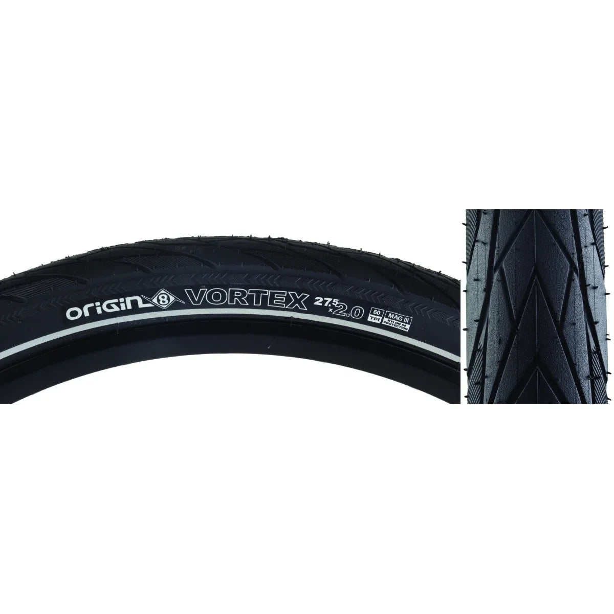 Wire Or8 Vortex Tire Belt Origin-8 Vortex Bk/bk/ref 27.5x2.00
