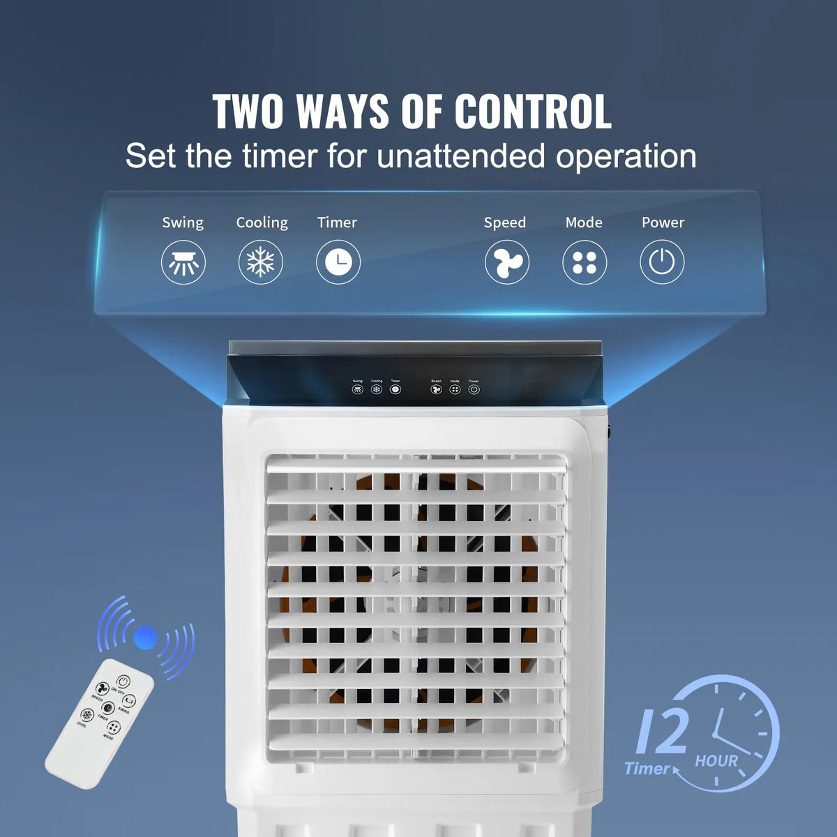 Cooler Air Gal Evaporative Timer 3-in-1 Swamp 7 Cooler 12h SKYSHALO CFM 2100 Humidifier