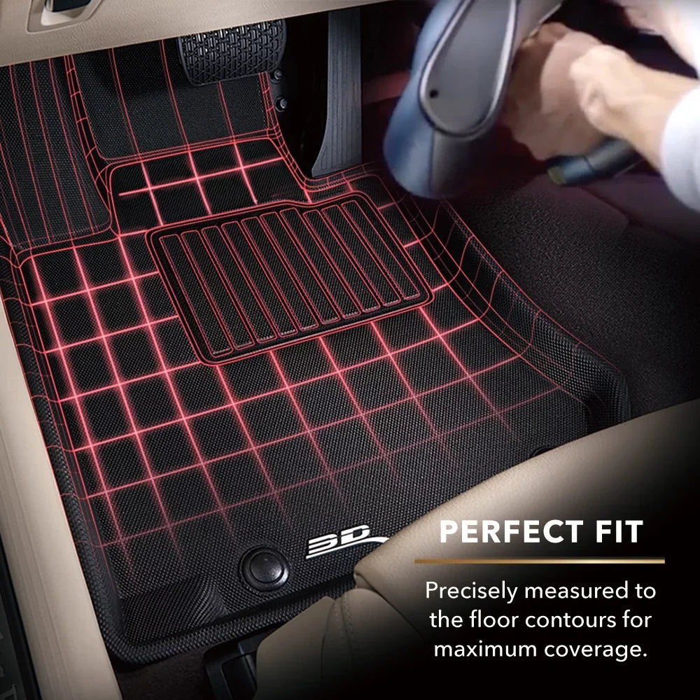 Second RX/RX Row 3D - with compatible LEXUS HYBRID KAGU MAXpider Floor 2016-2022 Mat (BLACK)