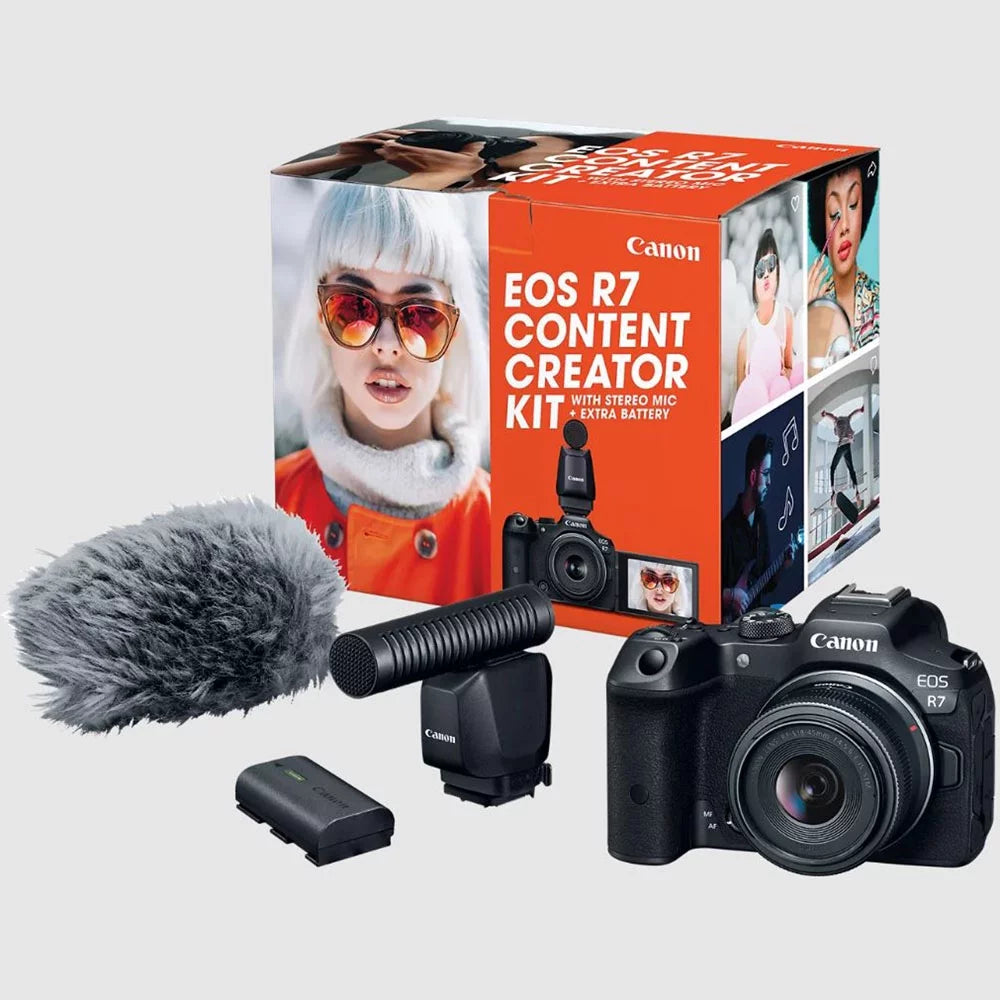 IS Gear Canon 2 with Including Body + + Battery Deco + Photography Camera + Accessories EOS Content Software STM Microphone Mirrorless R7 Kit 18-45mm Monopod & Bag Bundle Creator 5137C055 Lens +