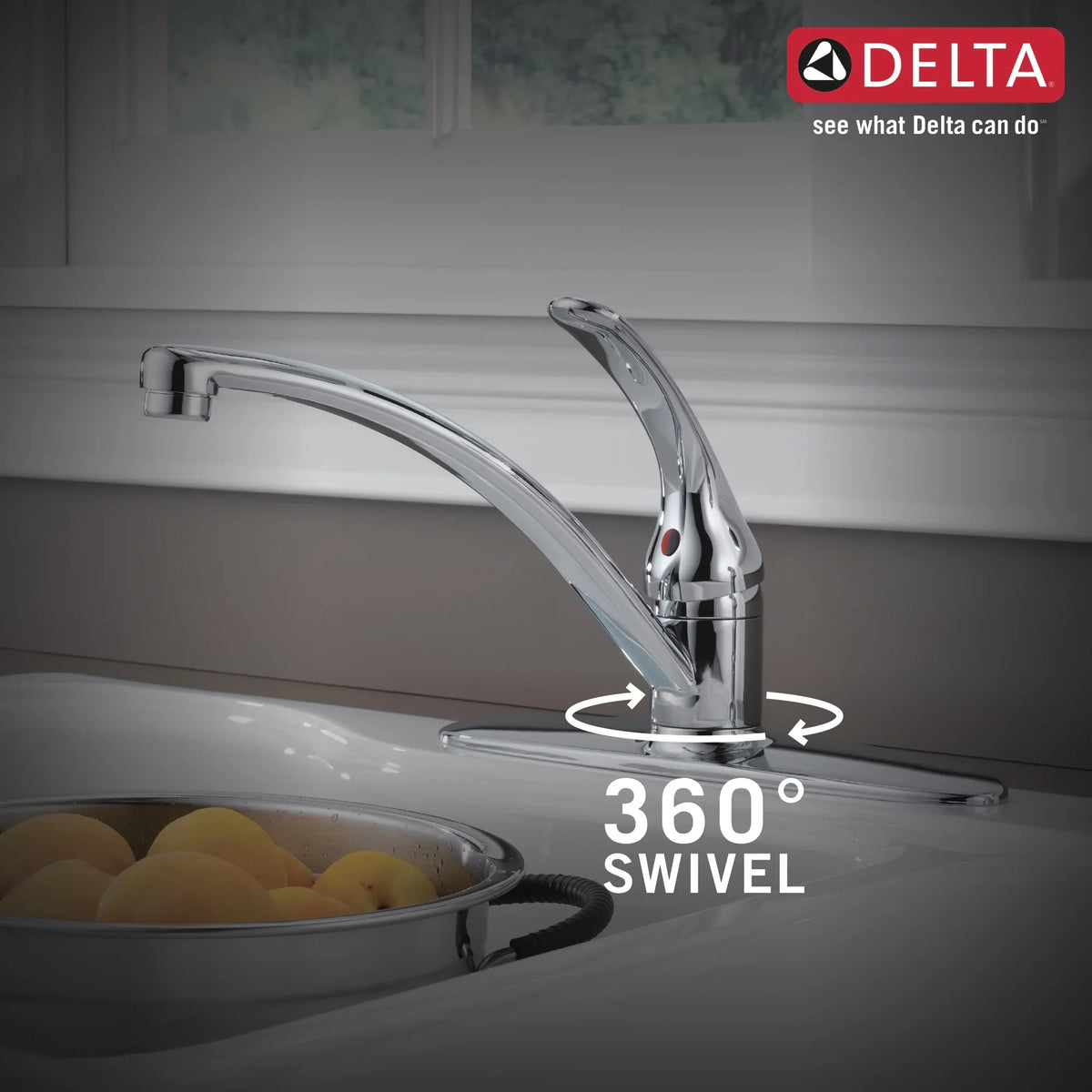 Kitchen Delta Handle Single Faucet Foundations® with Spray