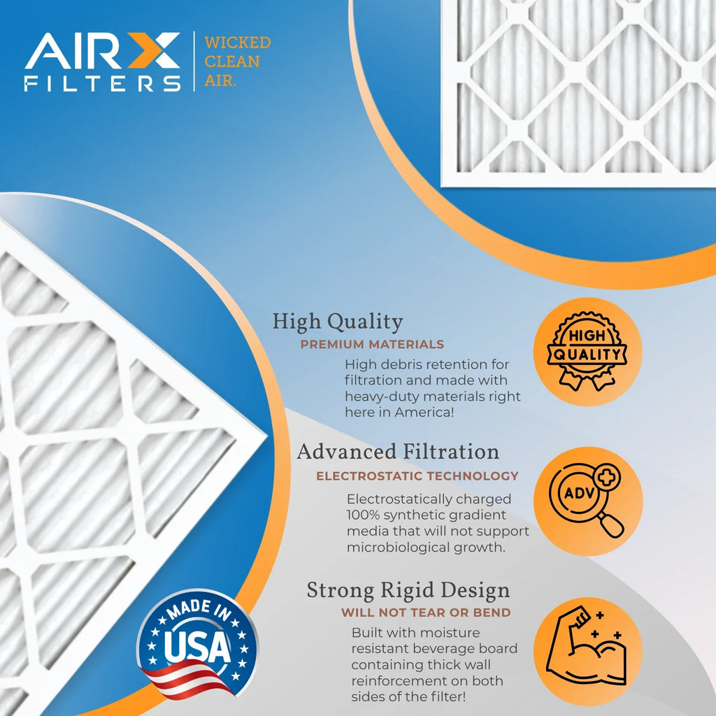11 Pack AIRX 12 Comparable to CLEAN MPR 1000, MPR FILTERS MERV Made FPR - Filter Air 7 1200 WICKED 12x20x1 & AIR. of by Furnace in USA Rating, Filters