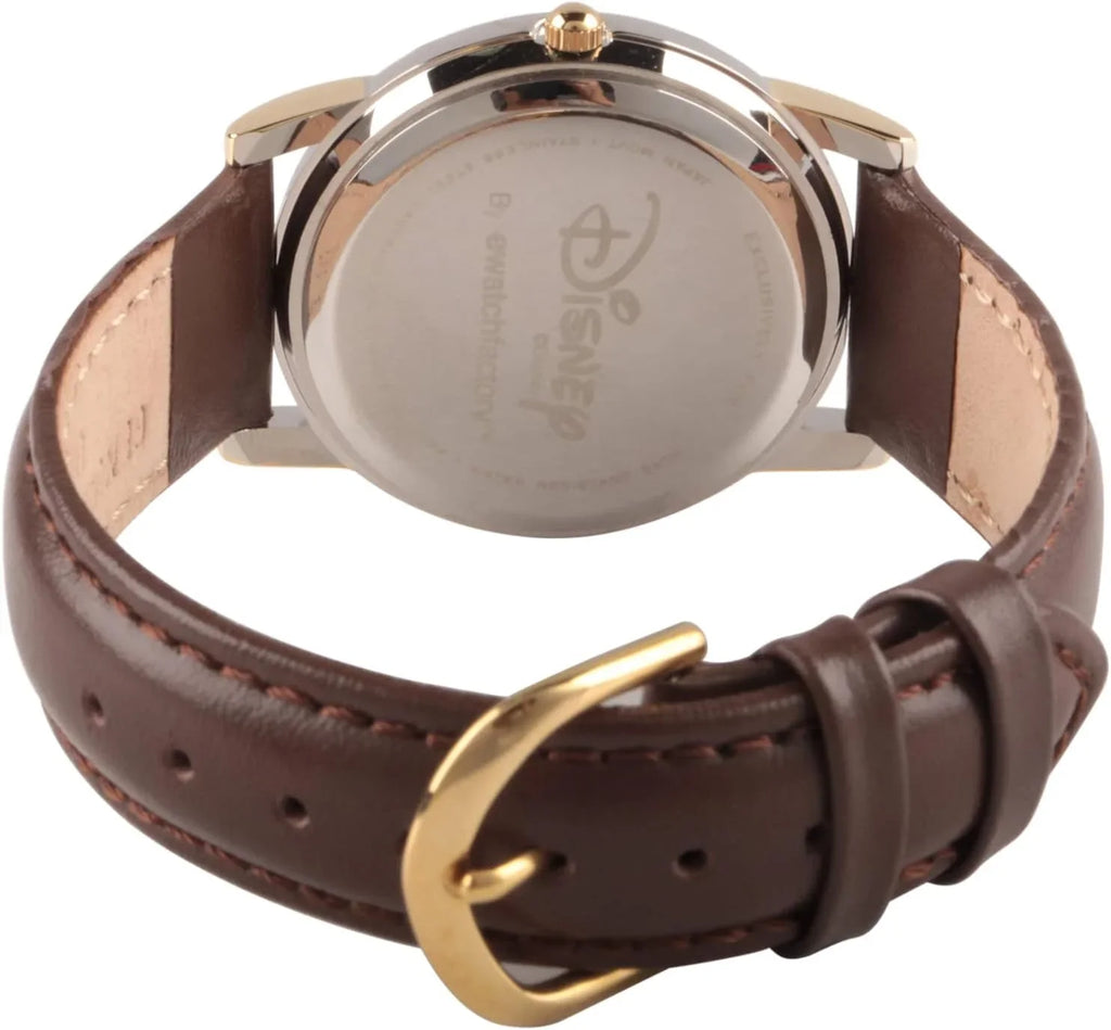 Alloy Brown Leather Strap, Disney Tone Watch, Mouse Cardiff Minnie Two W002770 Women's