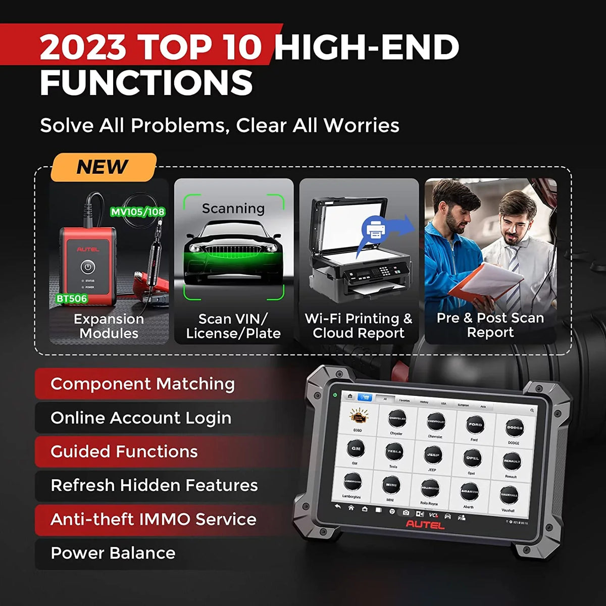 II 2.0 Autel ECU Programming Diagnostic Pro 38+ Pass-Thru, Coding Car Bi-directional, MK908 Scan Services,J2534 Tool J2534 MaxiCOM AutoScan