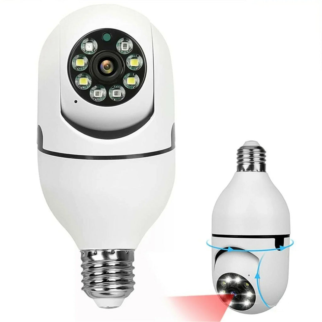 Monitor Infrared with Bulb IP Night HD Vision, 1080P Wireless (Supports 2.4G 2PCS Cam Camera, &5G White E27 WIFI Camera, Security Light Security Wi-Fi)