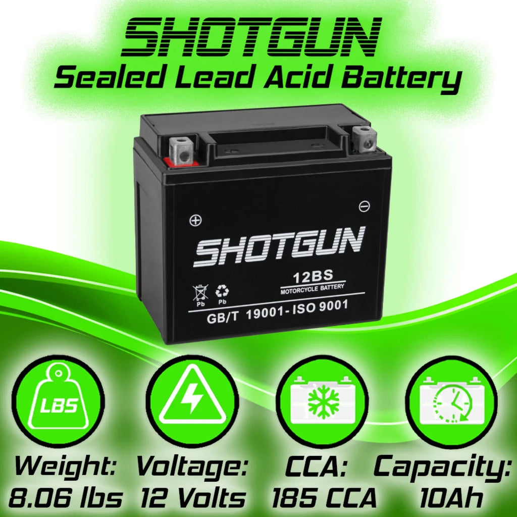Battery GSX-R1000 with Suzuki Shotgun YTX12-BS Motorsports Compatible