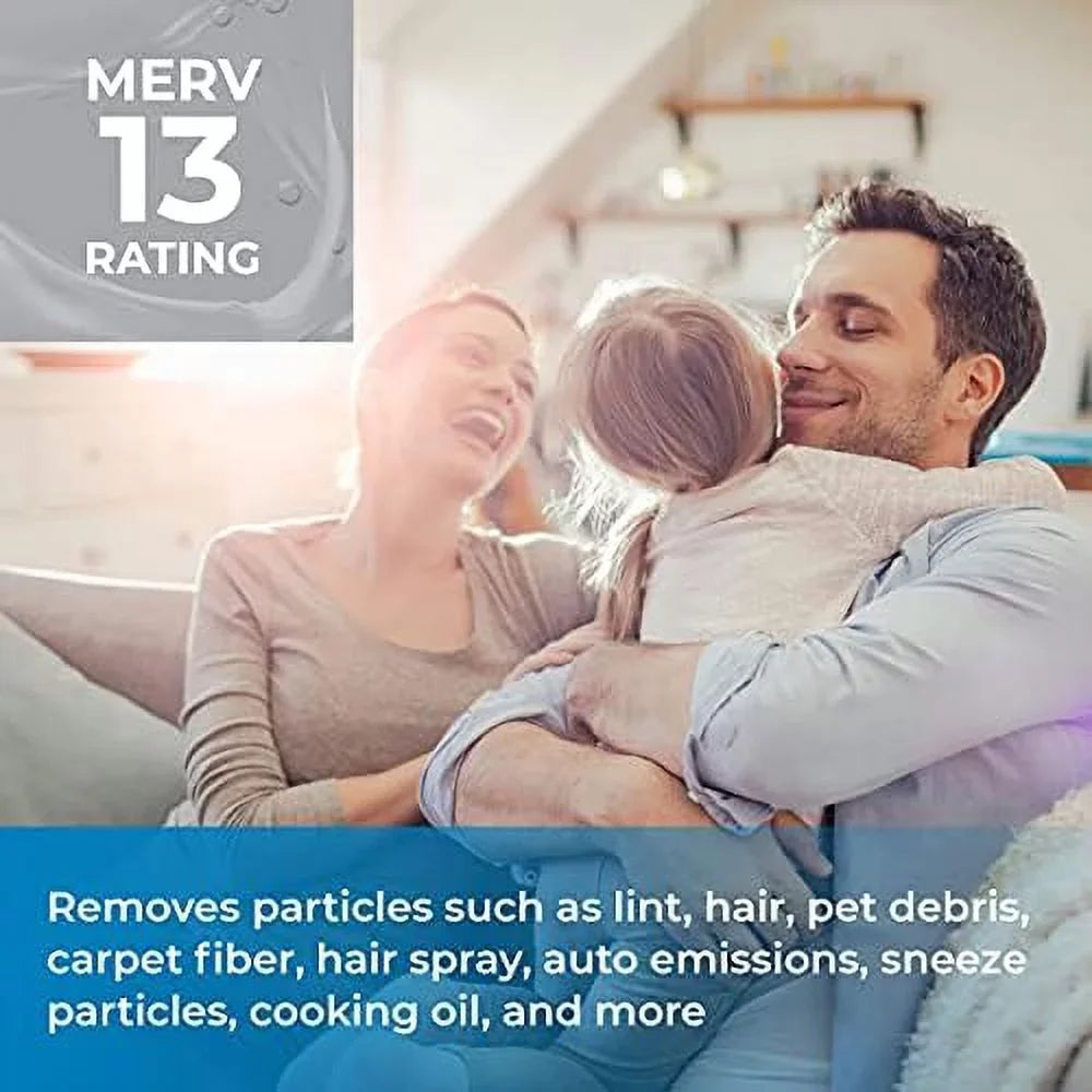(6 in pack) merv made air filters pleated 16x20x2 - 13