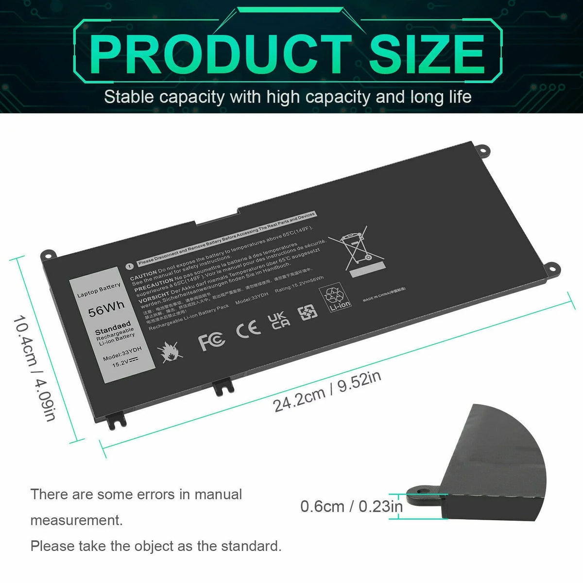 Latitude 3590 Dell 3490 3580 For P30E001 W7NKD 33YDH Laptop 3380 3480 US Battery