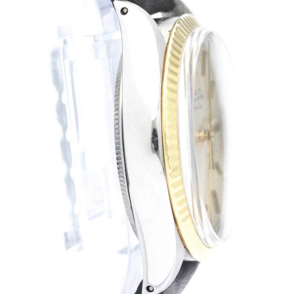 Yellow Used Steel Oyster Vintage Authenticated BF560275 18K Gold ROLEX Watch Mens Perpetual Airking