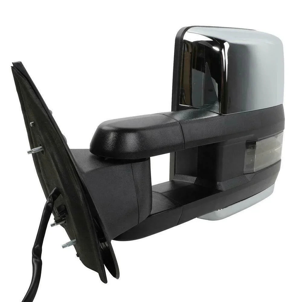 Towing Heated Lamp Signal&Backup Power Chevrolet For Led Mirrors Chrome Gmc
