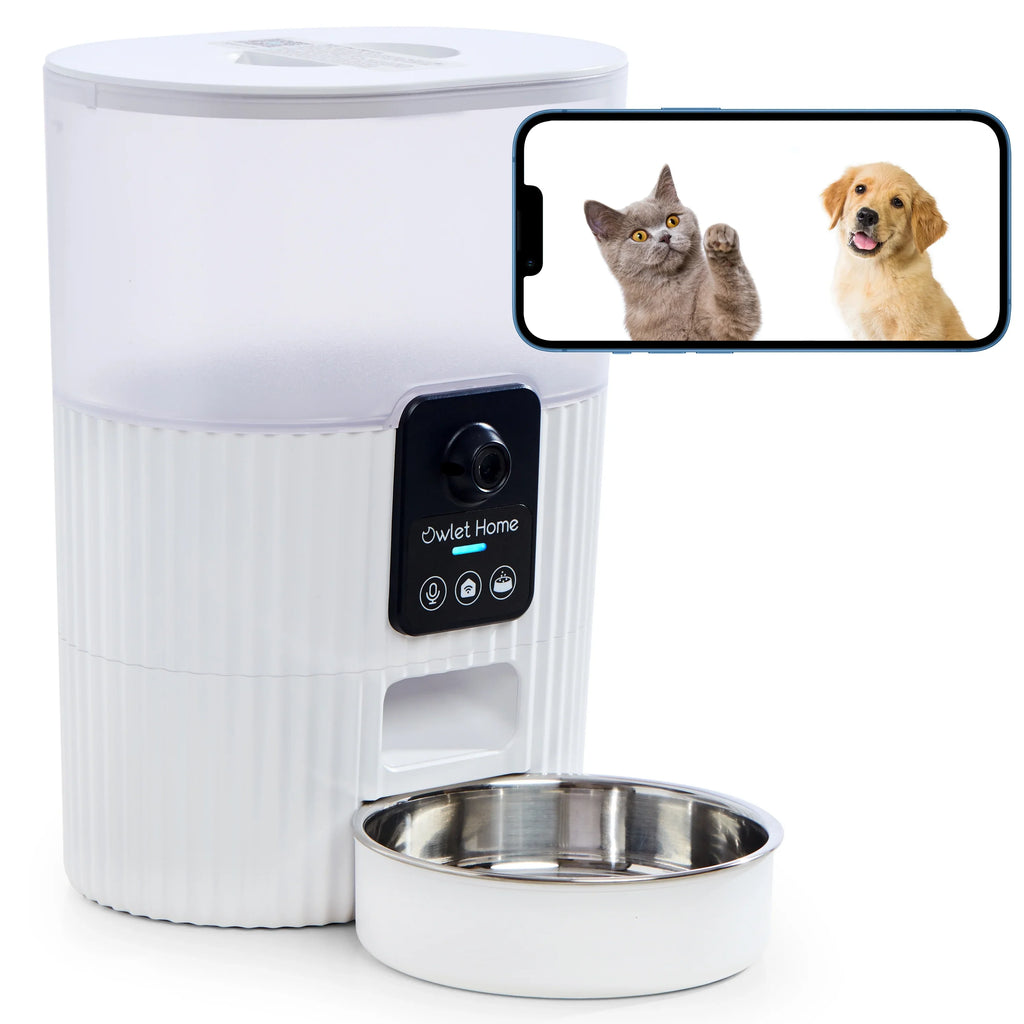 HD Fee Home for with Video, Owlet 1080P Audio, Alert, Auto Vision, Motion Smart Automatic Works Alexa & 2-Way Pet Dogs Monthly Night (3.5L), No & with Cats Assistant, Google Live Feeder WiFi, Camera