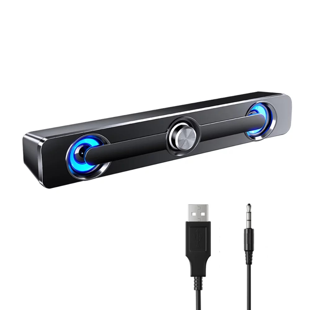 Bass Bar MP3 Speaker Powerful PC Subwoofer MP4 Tablet Box Phone Wired Sound V-111 Computer for Surround USB Laptop Stereo Speaker