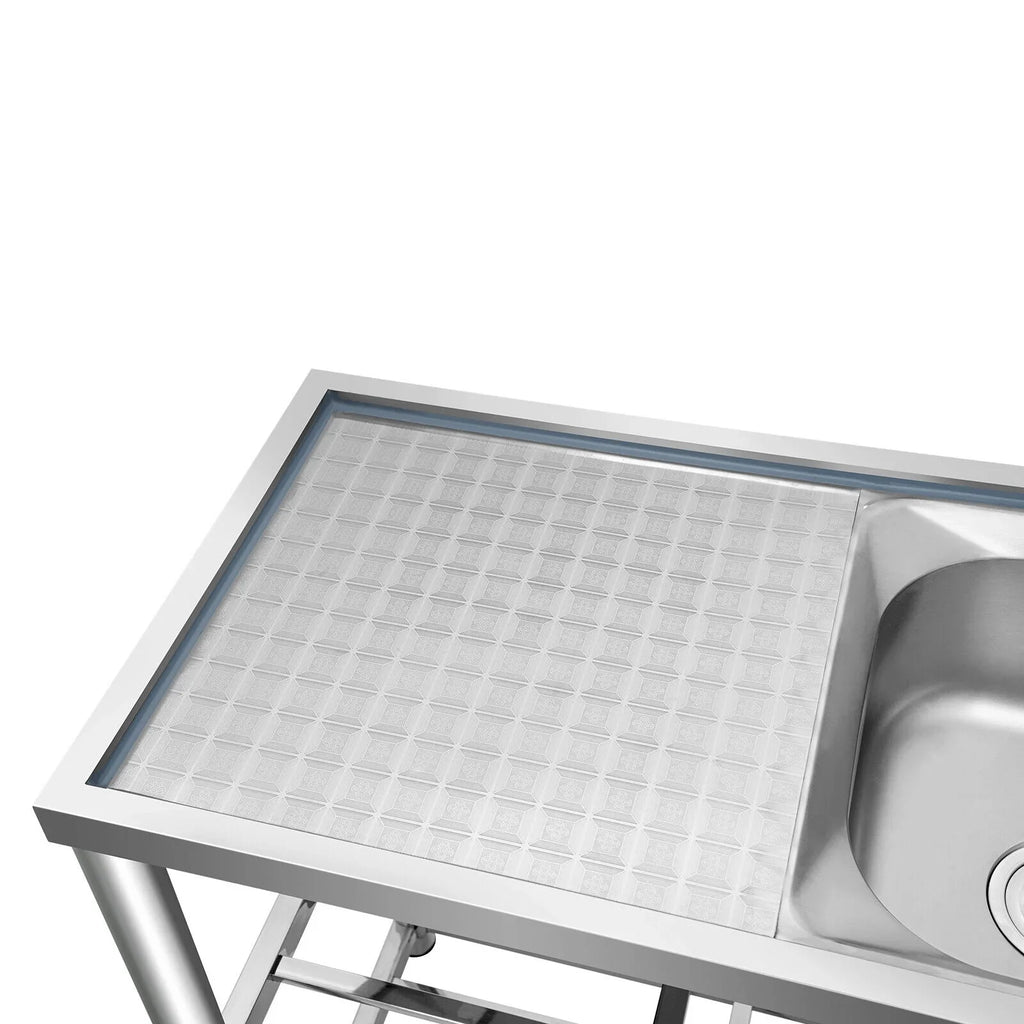 Prep Bowls Steel w/ Commercial Kitchen Catering Catering Utility w/Faucet Stainless Table Kitchen 2 Sink Bowls Home Prep 304 Drainboard Kitchen Sink Catering Sink +Shelf Bowl Prep 2 Table Bowl