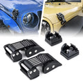 Wrangler JK Aluminum U.S. Xprite Flag Kit 2018+ & Hood Jeep Black Jeep 2007-2018 with JL for Latch Wrangler