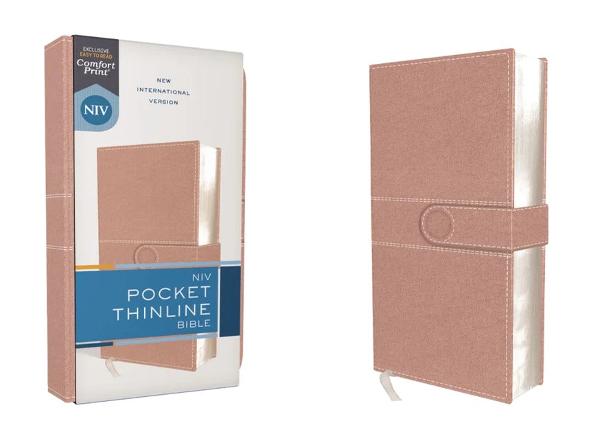 Snap Niv, Pocket Print Leathersoft, Thinline Bible, Red Pink, Letter, Closure, (Other) Comfort