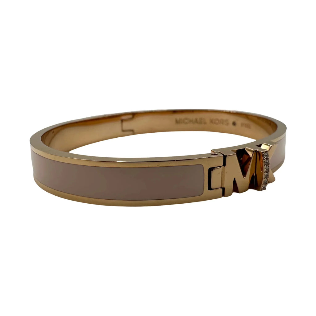 Michael Haute Rose-Gold Bangle Kors Pink Crystal - MKJ7707791 Bracelet Enamel